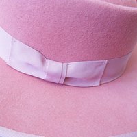 Vintage Sailor Boater Pink Wool Hat Tailored Elegance Mid Century Suburbia Retro Cosplay Miss Phyrne Fisher Princess Diana WhenRosesBloom