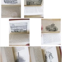 Red Book Vintage Rare Classic History of Julius Caesar circa 1849 Decorative Library Gift Art Nouveau Graphic Cover Engraving WhenRosesBloom
