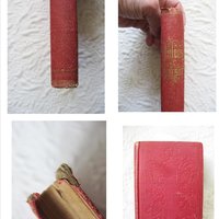 Red Book Vintage Rare Classic History of Julius Caesar circa 1849 Decorative Library Gift Art Nouveau Graphic Cover Engraving WhenRosesBloom