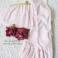Pink Purse and Gloves Size 7 Vintage Retro Mid Century Dance Tea Party Audrey Hepburn 60s 70s Cosplay When Roses Bloom