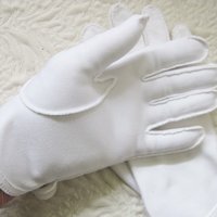 White Gloves Short with Pearl Button Retro Vintage Tea Party Elegant Wedding Cosplay Downton Miss Fisher Mid Century Style When Roses Bloom