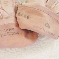 Vintage Pink Gloves French Leather Kislav 6-7 Wedding Tea Party Retro Mid Century Bridal Downton Jane Austen Retro Cosplay When Roses Bloom