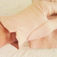Vintage Pink Gloves French Leather Kislav 6-7 Wedding Tea Party Retro Mid Century Bridal Downton Jane Austen Retro Cosplay When Roses Bloom