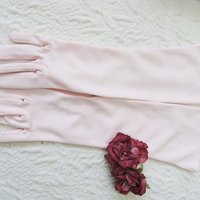 Pink Purse and Gloves Size 7 Vintage Retro Mid Century Dance Tea Party Audrey Hepburn 60s 70s Cosplay When Roses Bloom