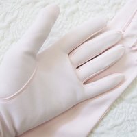 Pink Purse and Gloves Size 7 Vintage Retro Mid Century Dance Tea Party Audrey Hepburn 60s 70s Cosplay When Roses Bloom