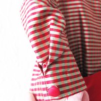 Vintage Child Silk Dress Red Stripe Strasburg Recital Christmas Outfit Size 4 Keepsake Heirloom Gift WhenRosesBloom
