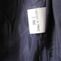 Vintage French Child Size 2 Navy Blue Wool Coat Classic Double Breasted Style Velvet Collar Gender Neutral Classic English WhenRosesBloom