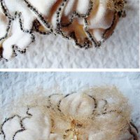 Vintage Hat 1920s Wedding  Bridal Headpiece Tea Wedding Veil Eggshell Toque White/ Silver Beads Flapper  Gatsby Art Deco WhenRosesBloom