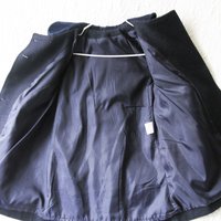 Vintage French Child Size 2 Navy Blue Wool Coat Classic Double Breasted Style Velvet Collar Gender Neutral Classic English WhenRosesBloom