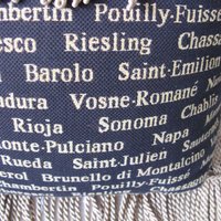 Vintage Pillow Tapestry Fringe Wine names accent pillow Elegant Shabby Chic Farmhouse Cottage Style WhenRosesBloom