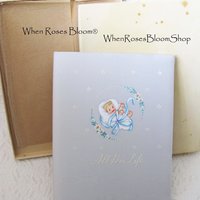 Baby Boy Book Vintage Record Events Retro Nursery Decorative Graphic Art  Juvenile Child  WhenRosesBloom