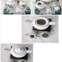Child Moss Rose Toy Tea set Tea Pot china dishes Japan Vintage Doll Toy Tea Time Mid Century Gift Cottage Shabby Chic WhenRosesBloom