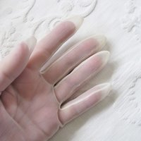 Vintage Gloves Sheer White Fabric gathered Forearm Length Retro Cosplay Wedding Tea Party Dance Downton Mid Century Glamour When Roses Bloom