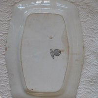White Ironstone Platter Large English Vintage Tea Leaf Antique Cottage Kitchen Bath Rustic Farmhouse Pioneer Primitive WhenRosesBloom