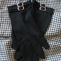 Vintage Black Gloves  Sz 7 1/2  NOS Driving Gloves Mid Century Retro Audrey Hepburn Hollywood Glamour Steampunk  Free Ship US WhenRosesBloom