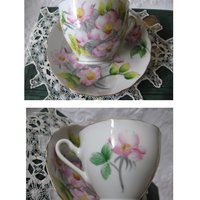 Vintage Tea Cup Pink Roses Japan  Mid Century Retro TeaTime Gift Hand Painted Classic Tea  Downton Abbey Shabby Chic WhenRosesBloom
