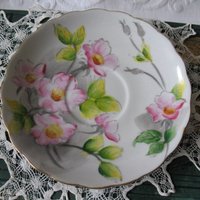 Vintage Tea Cup Pink Roses Japan  Mid Century Retro TeaTime Gift Hand Painted Classic Tea  Downton Abbey Shabby Chic WhenRosesBloom