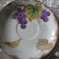 Vintage Lefton Teacup  Footed Purple Grapes hand painted  Mid Century Retro Tea Gift Downton Abbey Shabby Chic Classic Tea WhenRosesBloom