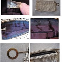 Whiting Davis Purse White Gold Enamel Beaded 1960s Vintage Retro Wedding Elegant Evening Cocktail Hollywood Glamour  WhenRosesBloom