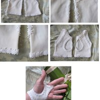 White Fingerless Gloves Wedding Bridal Glove Mitts Retro Boho Vintage Wedding Classic Style Victoria Austen Dickens Cosplay WhenRosesBloom