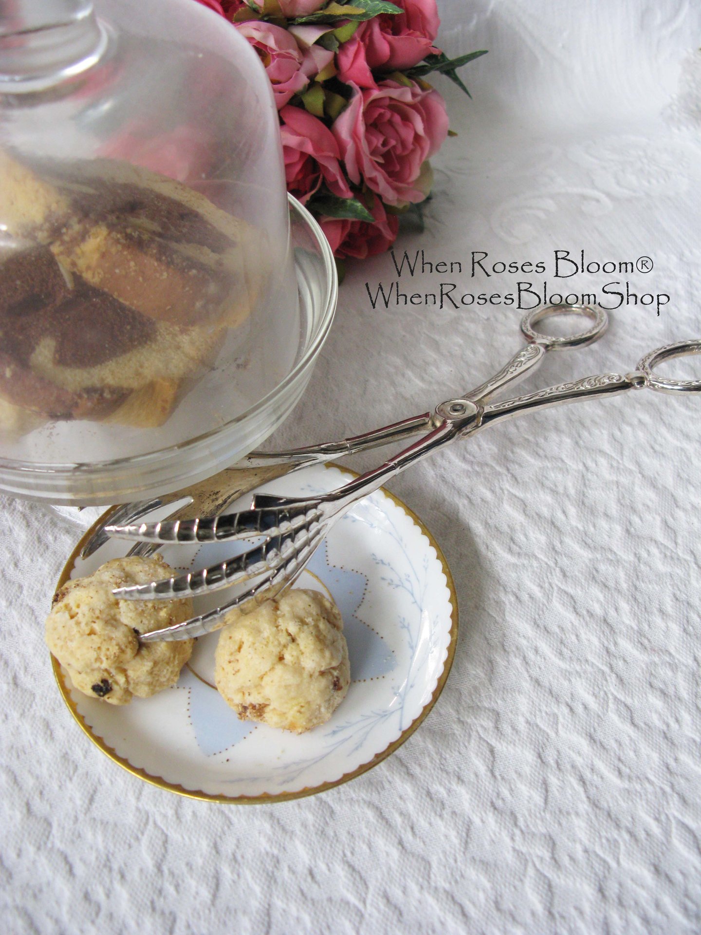 Silver Server Pastry Sandwich Tongs Vintage Elegant Party Afternoon Tea  Silver Server Downton Austen Cottage Shabby Chic Tea Gift WhenRosesBloom