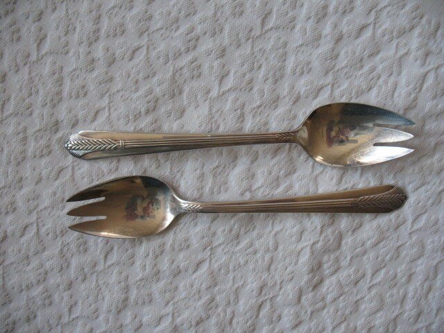 Vintage Silver Ice Cream Forks Set of 6  Dessert Spoons Rare Party Entertain Allure Pattern Tea Birthday Wedding Shower Gift  WhenRosesBloom
