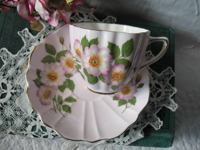 Vintage Tea Cup Pink Floral Roses English Bone China Retro TeaTime Gift  Dainty Mid Century Style Shabby Chic  WhenRosesBloom Classic Tea