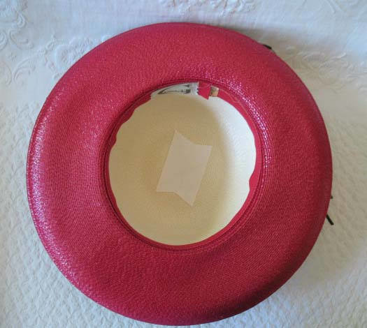 Vintage Hat Roses Pink White Garden Party Downton Abbey Classic Tea Party Wedding Elegant Straw Kentucky Derby Hat New York WhenRosesBloom