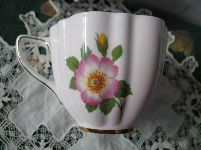 Vintage Tea Cup Pink Floral Roses English Bone China Retro TeaTime Gift  Dainty Mid Century Style Shabby Chic  WhenRosesBloom Classic Tea