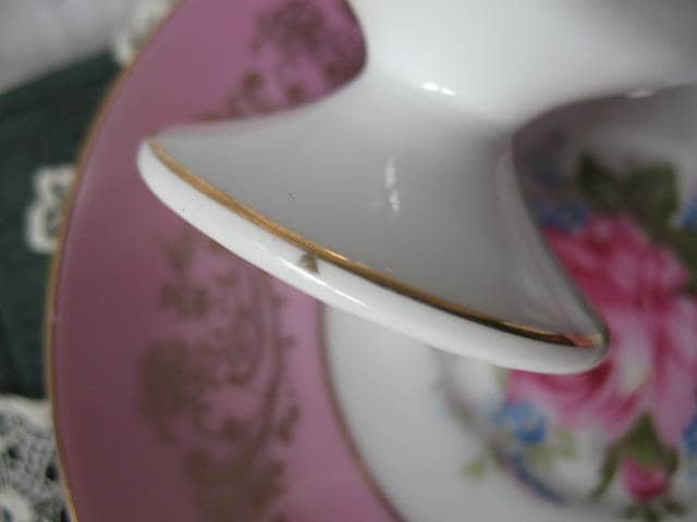 Vintage Tea Cup Pink Rose Footed Royal Halsey Gold Japan Downton TeaTime Gift Cottage Shabby Chic Mid Century Tea Style  WhenRosesBloom