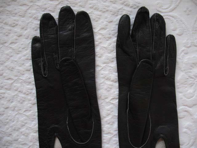 Gloves Black Leather Vintage Opera Debutante 6.5 Miss Fisher Downton Lady Mary Titanic Steampunk Cosplay NOS FREE Ship USA   WhenRosesBloom