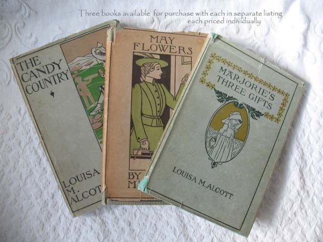 Vintage Antique Book Louisa May Alcott 1st Edition The Candy Country  Rare  Library Decor Gift Juvenile Child Literature WhenRosesBloom