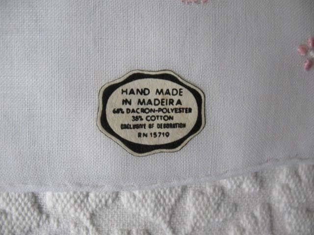 Vintage Madeiera Hanky Wedding Keepsake Remembrance 1st Communion Classic Pink Floral Handkerchief NOS FREE Ship  US  WhenRosesBloom