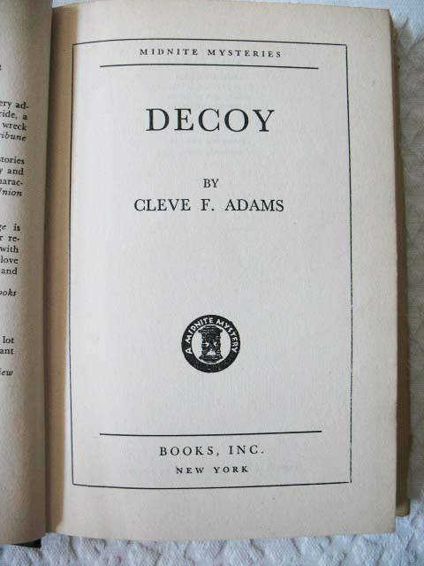 Vintage Mystery Book 1940s Black Decorative Library Midnight Mysteries Modern Mid Century Gift Conspiracy Adventure Mystery  WhenRosesBloom