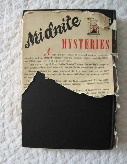 Vintage Mystery Book 1940s Black Decorative Library Midnight Mysteries Modern Mid Century Gift Conspiracy Adventure Mystery  WhenRosesBloom