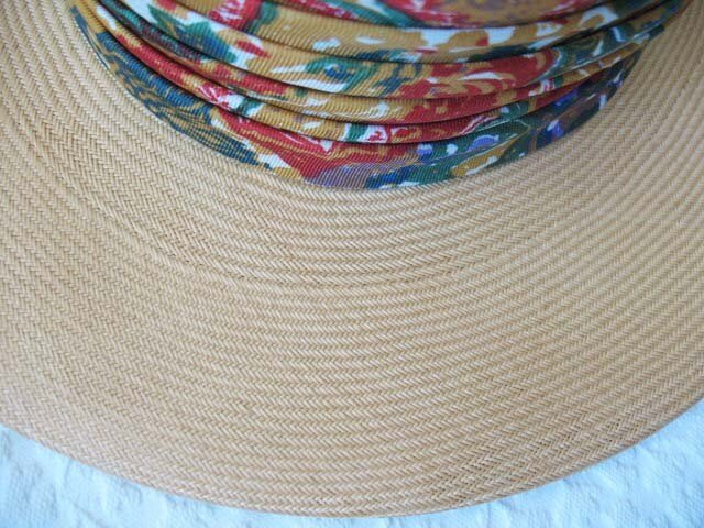 Vintage Hat Straw Boater Panama Italian Tailored Elegance Mid Century Suburbia Retro Cosplay Swansons Miss Phyrne Fisher   WhenRosesBloom