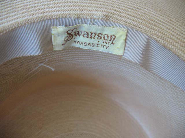 Vintage Hat Straw Boater Panama Italian Tailored Elegance Mid Century Suburbia Retro Cosplay Swansons Miss Phyrne Fisher   WhenRosesBloom