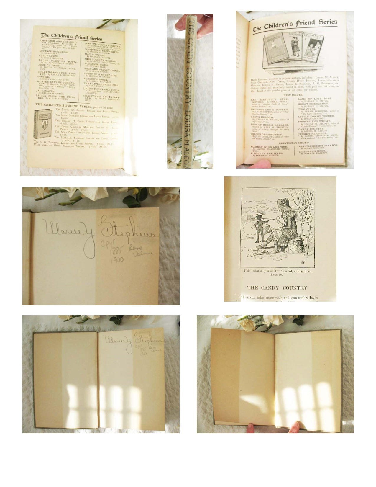 Vintage Antique Book Louisa May Alcott 1st Edition The Candy Country  Rare  Library Decor Gift Juvenile Child Literature WhenRosesBloom