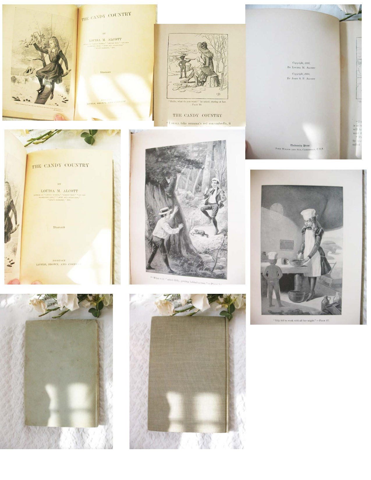 Vintage Antique Book Louisa May Alcott 1st Edition The Candy Country  Rare  Library Decor Gift Juvenile Child Literature WhenRosesBloom