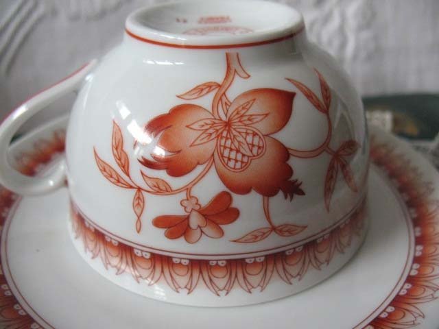 Vintage Teacup Orange Floral Limoges Haviland Shangai Shabby Chic Gentleman Man Tea Birthday Shower Girlfriend Wife Gift WhenRosesBloom
