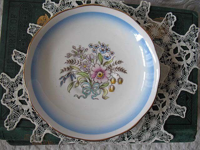 Teacup Royal Albert Floral Blue English Bone China Vintage Shabby Chic Tea Cup  Birthday Shower Tea Party Gift WhenRosesBloom