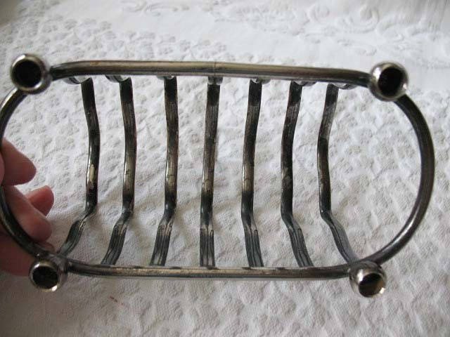 Vintage Silver Toast Rack Letter Holder Napkin English Estate Silver Tea Breakfast Shabby Chic Jane Austen Downton Abbey WhenRosesBloom
