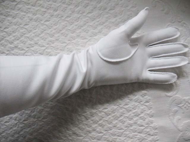 White Gloves Matinee Wedding Tea Retro Vintage Mid Century Bride Bridesmaid Downton Austen Titanic Cosplay Free Ship  US When Roses Bloom