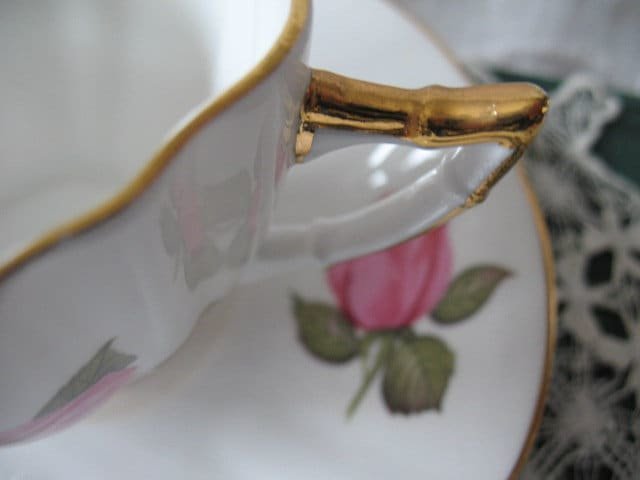Vintage Tea Cup Rose Floral English Bone China TeaTime Gift Dainty Elegant Shabby Chic Retro Mid Century Classic British WhenRosesBloom