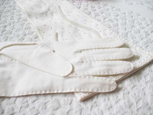 White Gloves Vintage Wedding Tea Retro Mid Century Matinee Bride Bridesmaid Downton J Austen Titanic  Cosplay Free Ship  US When Roses Bloom