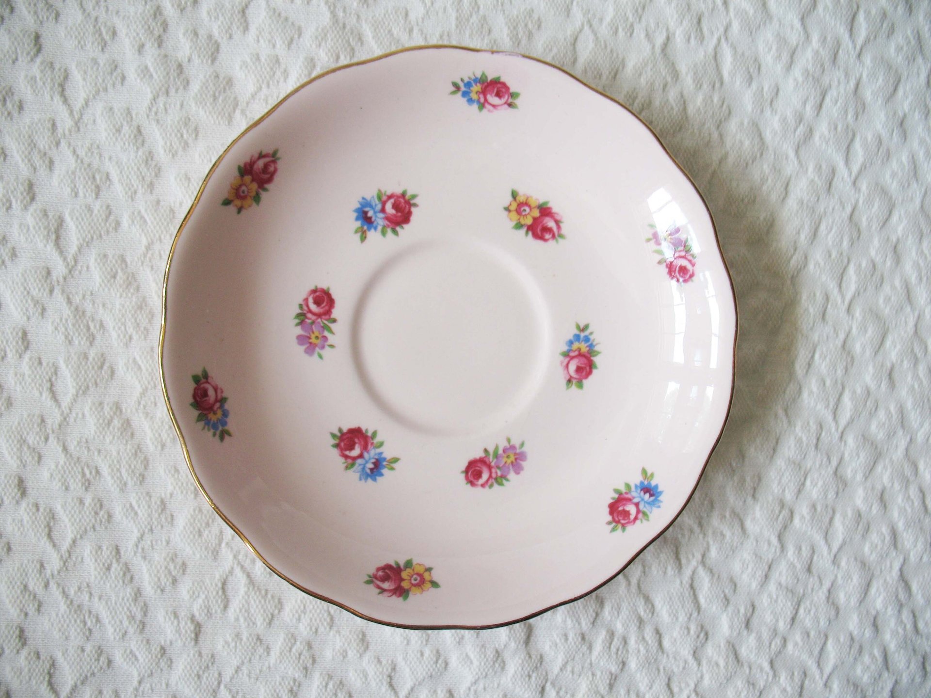 Vintage Tea Cup Chintz Pink Blue Floral Mayfair English Bone China Tea Gift Retro Mid Century Shabby Chic Farm WhenRosesBloom Classic Tea