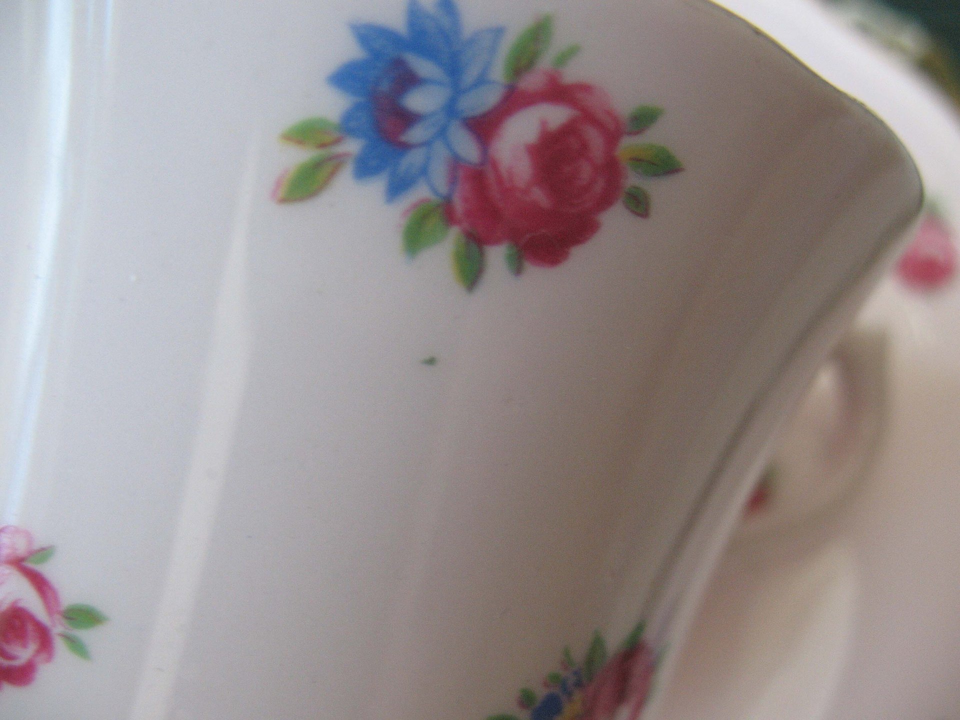 Vintage Tea Cup Chintz Pink Blue Floral Mayfair English Bone China Tea Gift Retro Mid Century Shabby Chic Farm WhenRosesBloom Classic Tea