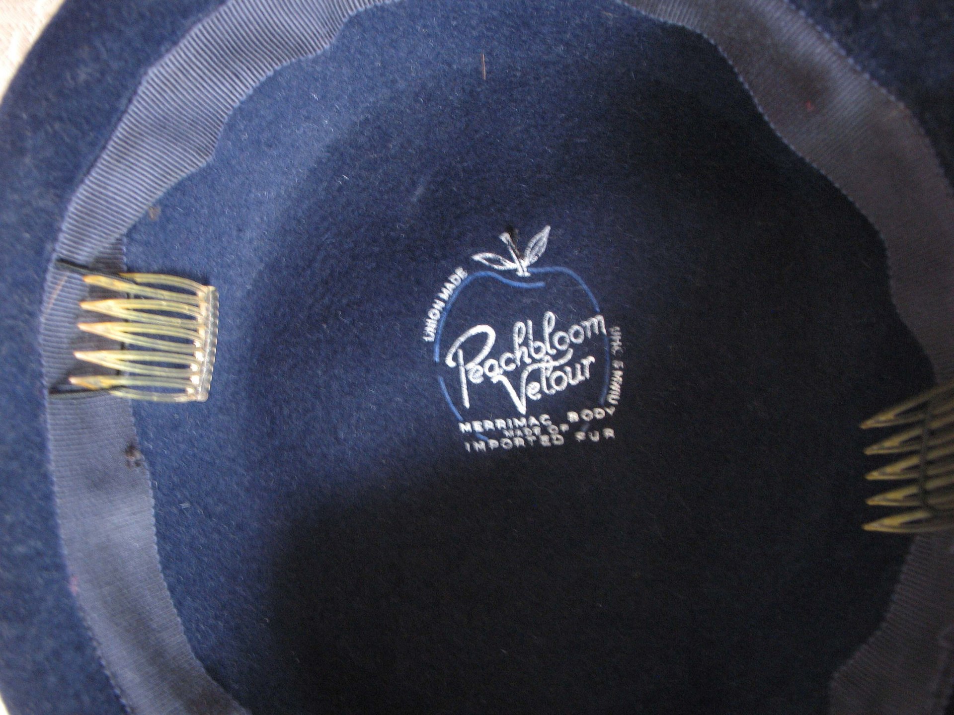 Vintage Hat Blue Wool Toque Sailor Bubble Classic Elegant 1950-60s Cosplay Mid Century Mod French schoolgirl Audrey Hepburn  WhenRosesBloom