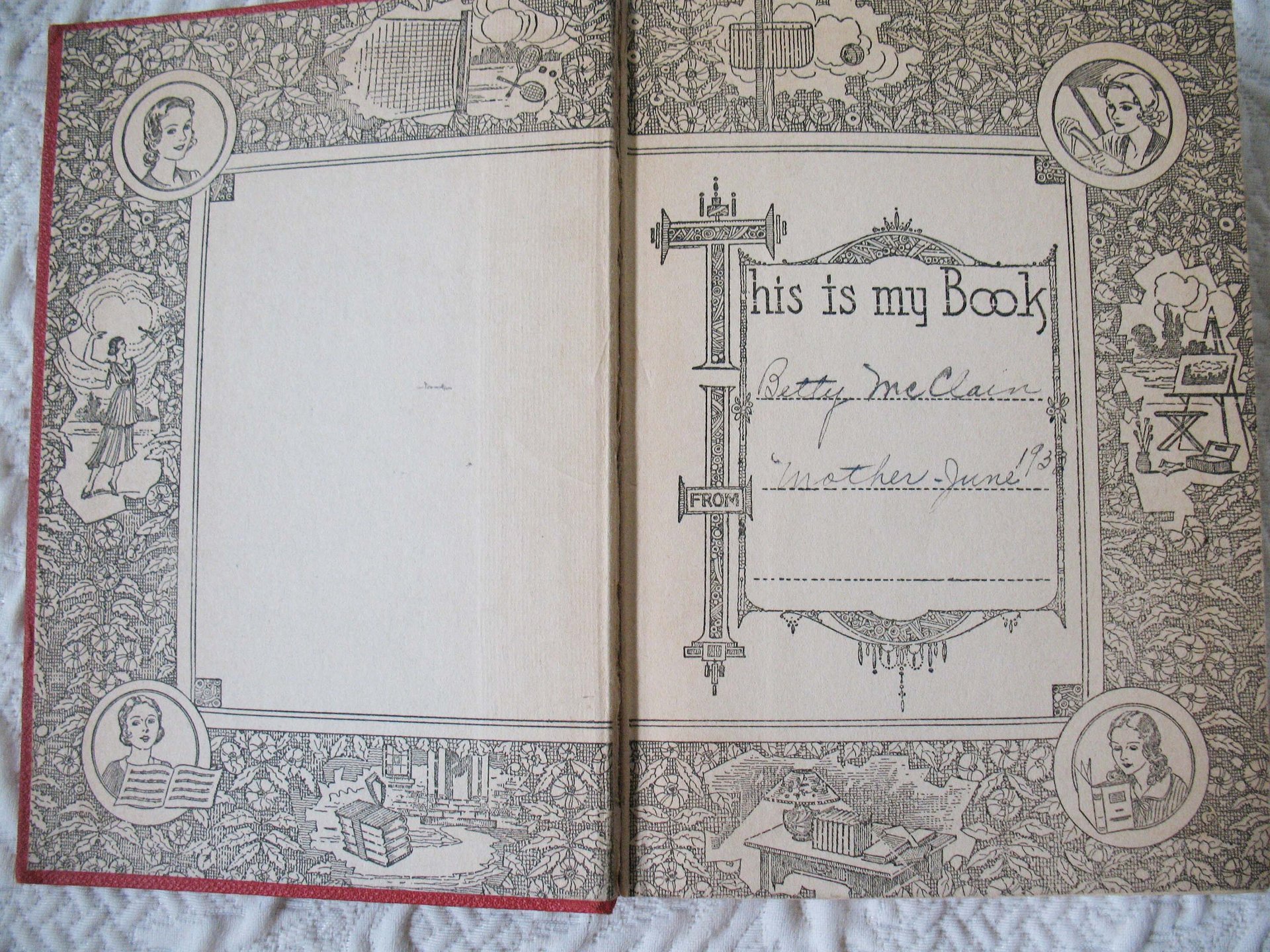 Vintage Mystery Book Red Retro Library Decorative Graphic Art Cover Juvenile Child Fiction Mystery Intrigue  WhenRosesBloom
