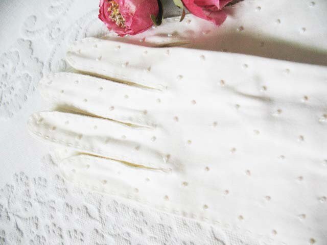 White Gloves Vintage Wedding Tea Retro Mid Century Matinee Bride Bridesmaid Downton J Austen Titanic  Cosplay Free Ship  US When Roses Bloom